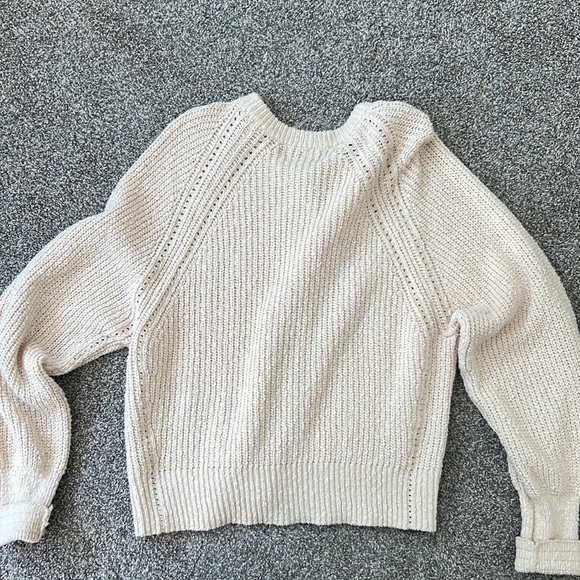 cream chunky knit button up sweater universal threads size women’s small - Picture 5 of 7